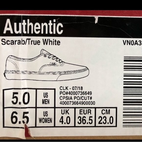 Vans - Authentic, scarab (very dark green) - new - Picture 5 of 5